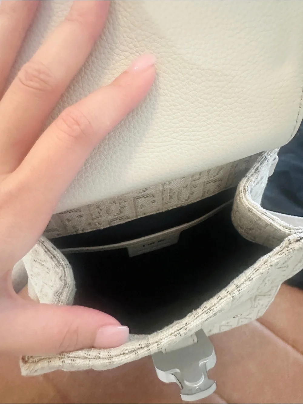 Dior White Monogram Mini Backpack